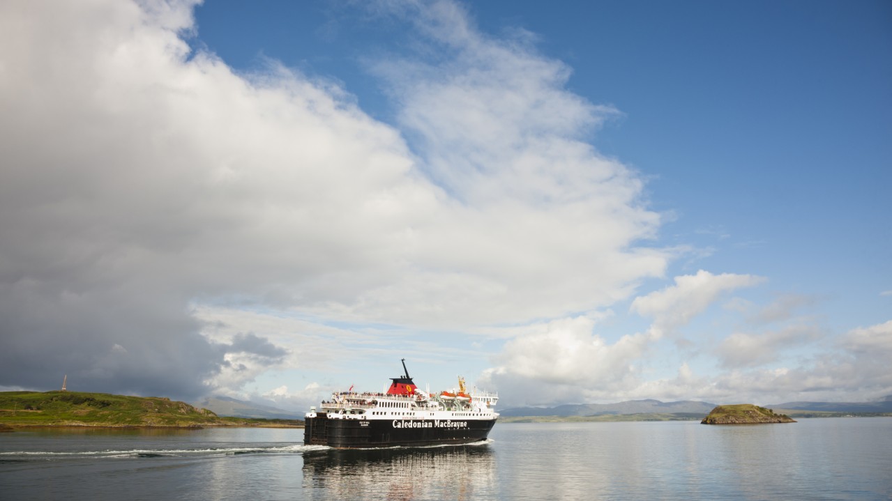 Ferry boat in transit