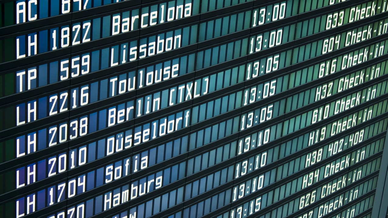 Airport flight board