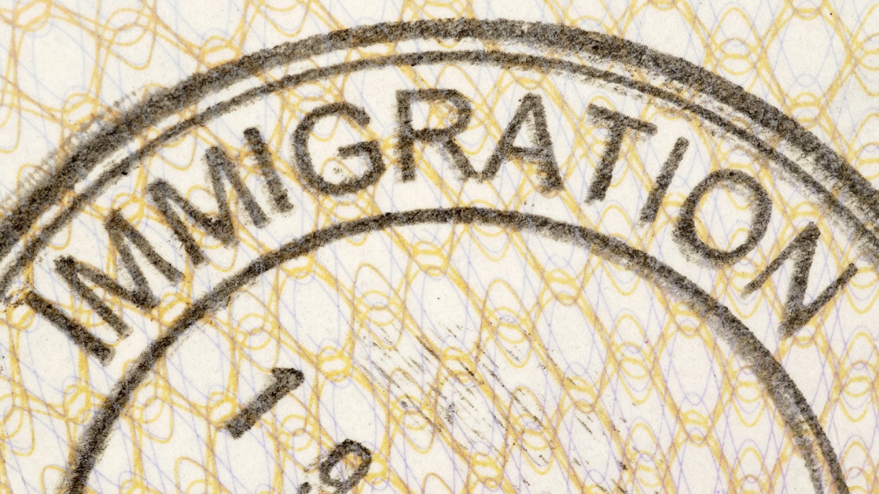 Passport immigration stamp