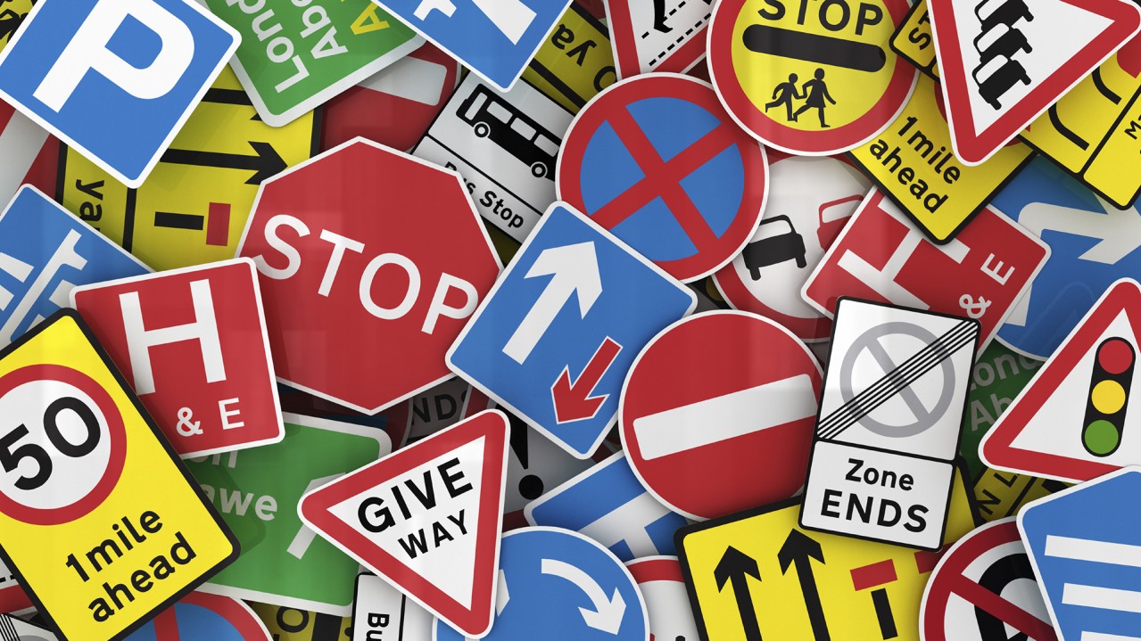 Many British traffic signs